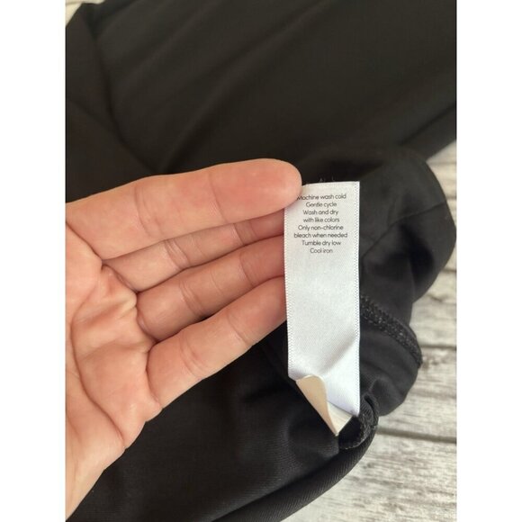 ATHLETA Black Wide Leg Pockets Pants Pull On Cropped Flowy Size XL TALL - Picture 13 of 13